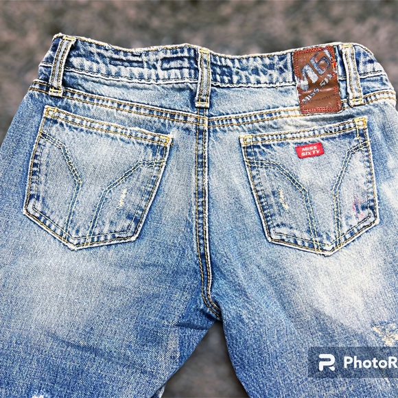 Miss Sixty Jeans Ripped Distressed Jean Shorts - 24 - Picture 3 of 16